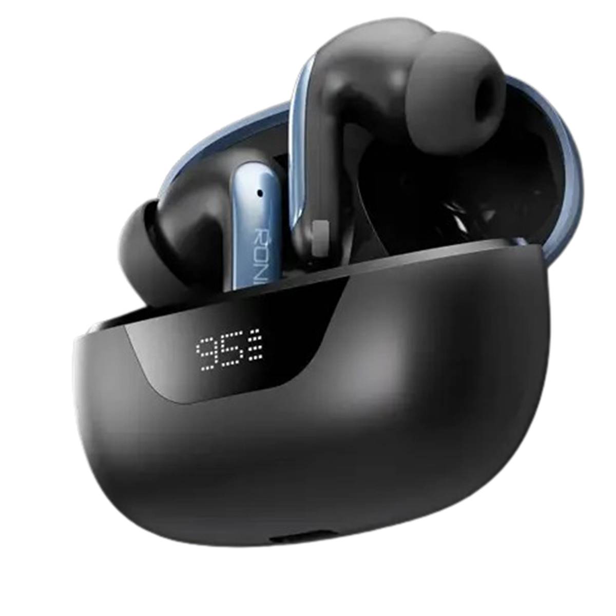 Ronin R-7010 Earbuds, Active Noise Cancellation, 10m Range, IPX4, Compatible with iOS/Android, Bluetooth 5.3, Deep Bass Sound, Digital Display & Water Resistance Ronin R-7010 Earbuds, Active Noise Cancellation, 10m Range, IPX4, Compatible with iOS/Android, Bluetooth 5.3, Deep Bass Sound, Digital Display & Water Resistance